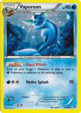 Vaporeon - 22/98 (Cosmos Holo) 22 - Holofoil