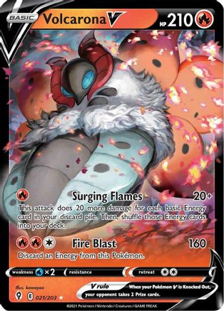 Volcarona V 21/203 - Holofoil