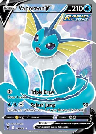 Vaporeon V (Full Art) 172/203 - Holofoil