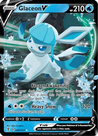 Glaceon V 40/203 - Holofoil