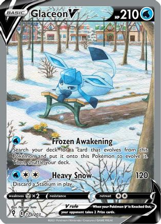 Glaceon V (Alternate Full Art) 175/203 - Holofoil