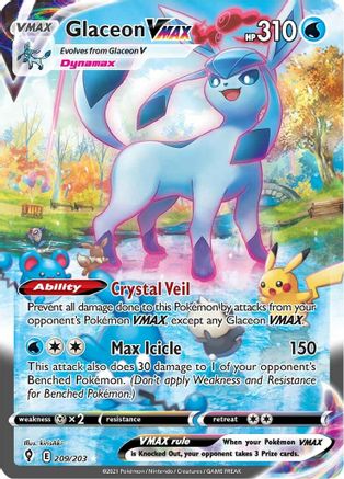 Glaceon VMAX (Alternate Art Secret) 209/203 - Holofoil