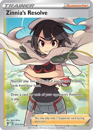 Zinnia's Resolve (Full Art) 203/203 - Holofoil