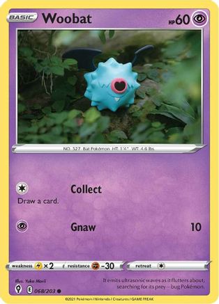 Woobat 68/203 - Reverse Holofoil