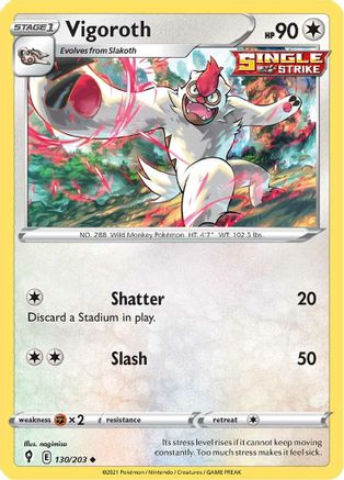 Vigoroth 130/203 - Reverse Holofoil