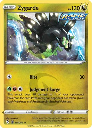 Zygarde 118/203 - Holofoil