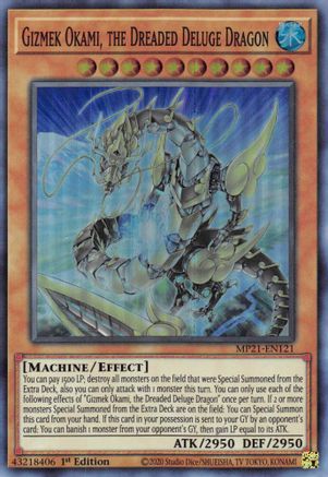 Gizmek Okami, the Dreaded Deluge Dragon (MP21-EN121) - 2021 Tin of Ancient Battles 1st Edition