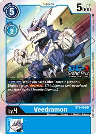 Veedramon (DC-1 Grand Prix) (BT2-026) - Release Special Booster 1.5 Foil