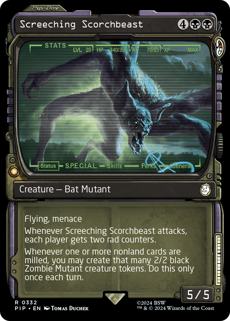 Screeching Scorchbeast (PIP-332) - : (Showcase) Foil