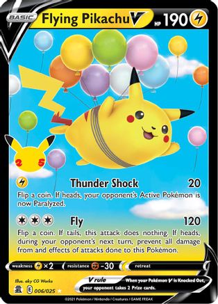 Flying Pikachu V 6/25 - Holofoil