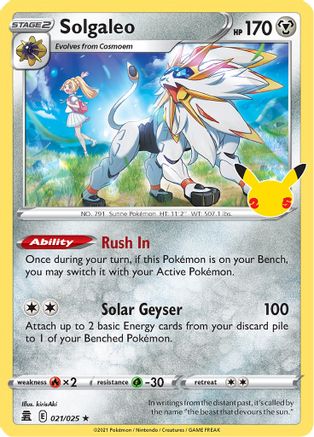 Solgaleo 21/25 - Holofoil