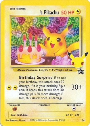 ______'s Pikachu 24/25 - Holofoil