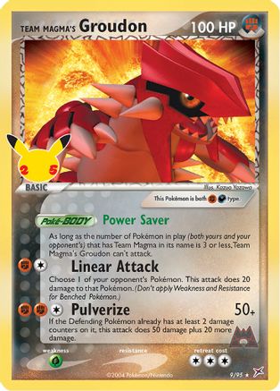 Team Magma's Groudon 9/25 - Holofoil