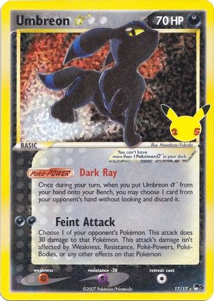 Umbreon Star 17/25 - Holofoil