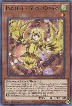 Lyrilusc - Beryl Canary (LED8-EN035) - Legendary Duelists: Synchro Storm 1st Edition