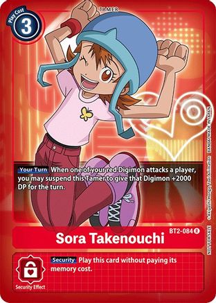 Sora Takenouchi (Official Tournament Pack Vol.3) (BT2-084) - Release Special Booster 1.0