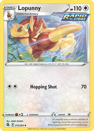 Lopunny 213/264 - Reverse Holofoil