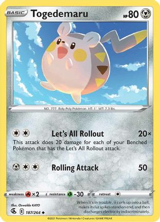 Togedemaru 187/264 - Reverse Holofoil