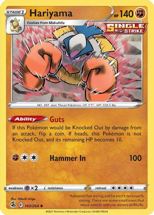 Hariyama 143/264 - Reverse Holofoil