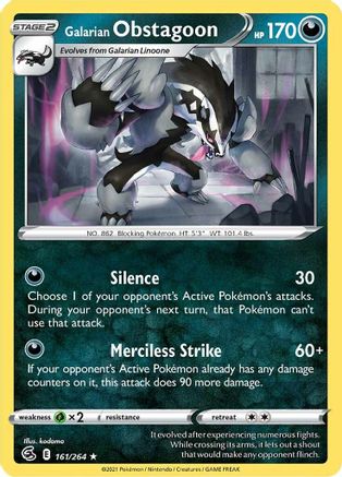 Galarian Obstagoon 161/264 - Holofoil