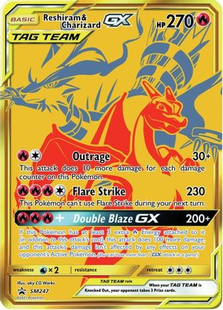 Reshiram & Charizard GX - SM247 SM247/248 - Holofoil