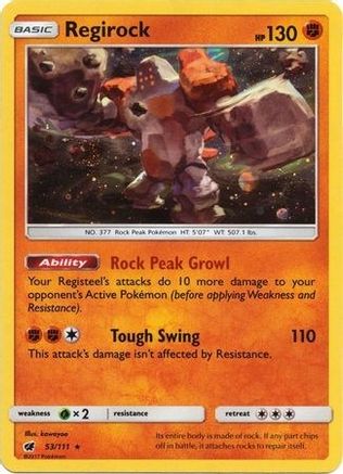 Regirock - 53/111 (Cosmos Holo) 53 - Holofoil