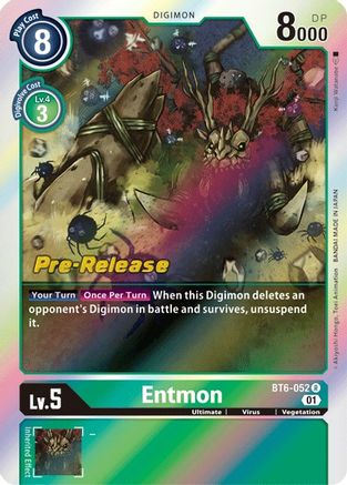 Entmon (BT6-052) - Double Diamond Pre-Release Cards Foil