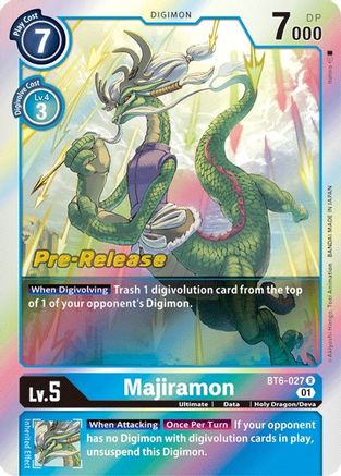 Majiramon (BT6-027) - Double Diamond Pre-Release Cards Foil