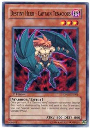 Destiny Hero - Captain Tenacious (DP05-EN002) - Duelist Pack 5: Aster Phoenix 1st Edition