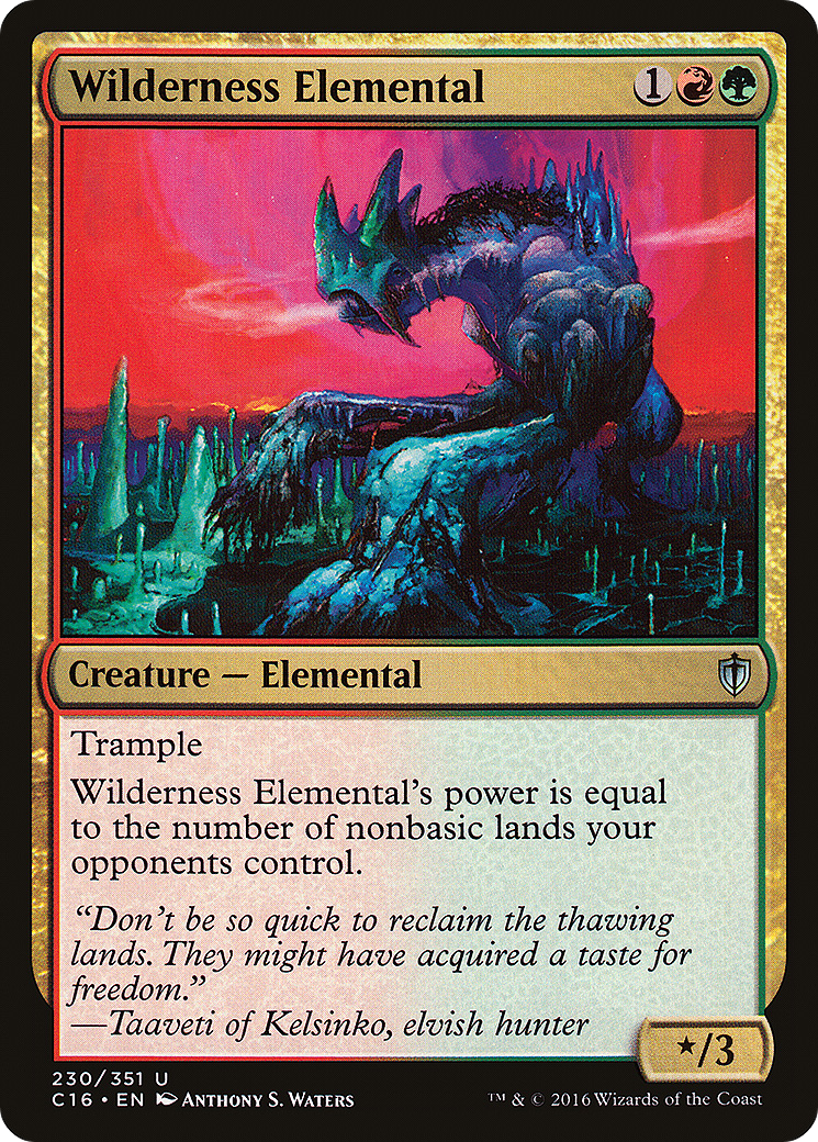 Wilderness Elemental (C16-230) -