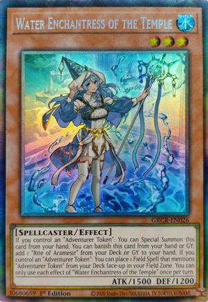 Water Enchantress of the Temple (CR) (GRCR-EN026) - The Grand Creators 1st Edition