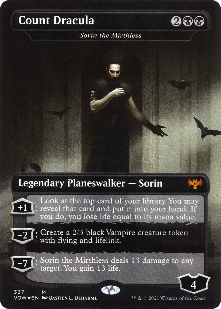 Sorin the Mirthless (VOW-337) -  / Count Dracula (Borderless) Foil