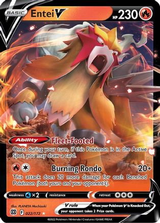 Entei V 22/172 - Holofoil