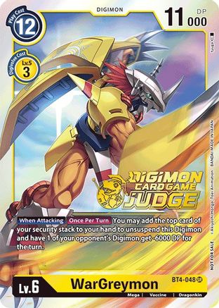 WarGreymon (Judge Pack 1) (BT4-048) - Great Legend Foil