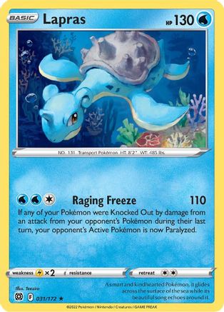 Lapras 31/172 - Reverse Holofoil