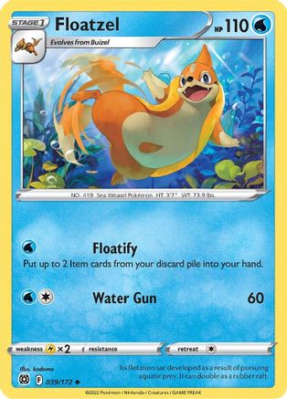 Floatzel 39/172 - Reverse Holofoil