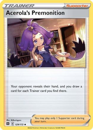 Acerola's Premonition 129/172 - Reverse Holofoil