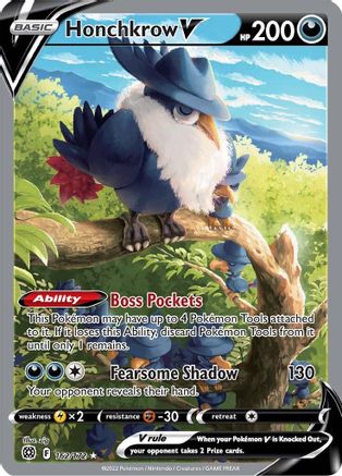 Honchkrow V (Alternate Full Art) 162/172 - Holofoil