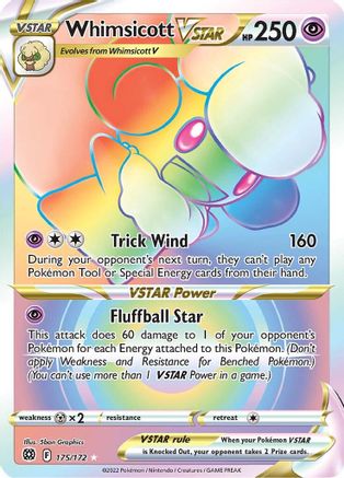 Whimsicott VSTAR (Secret) 175/172 - Holofoil