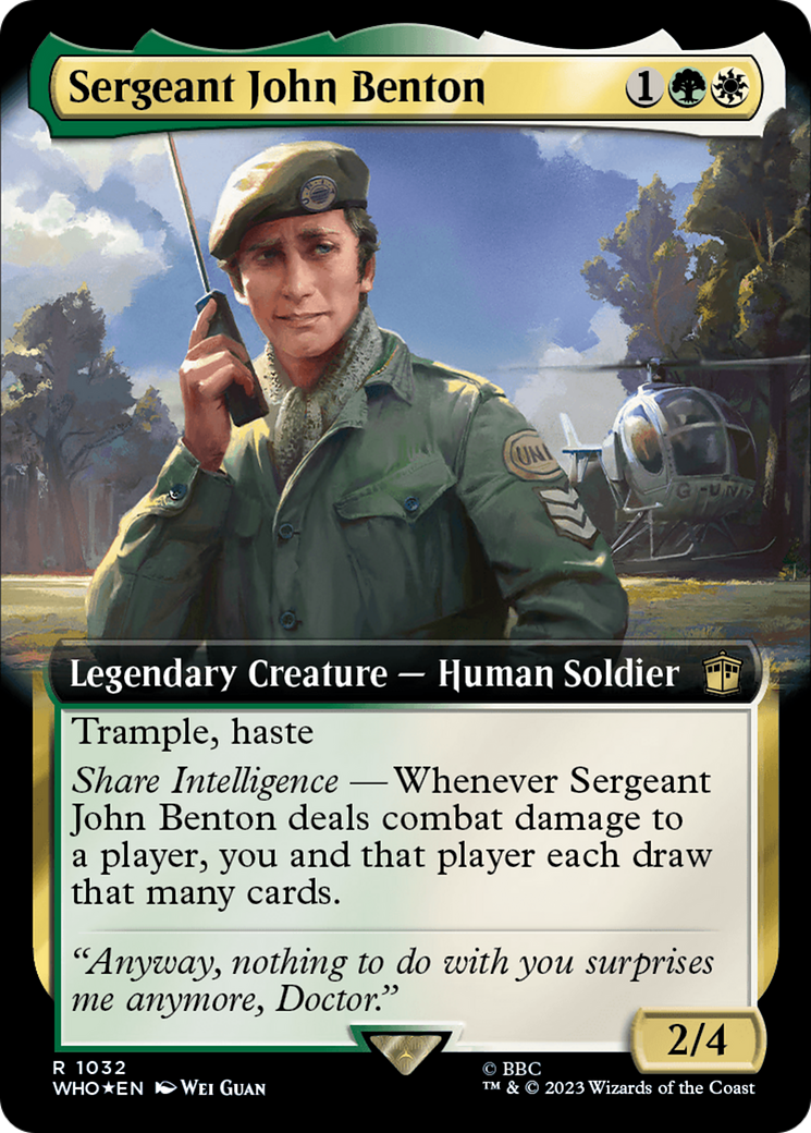 Sergeant John Benton (WHO-1032) - : (Extended Art) Foil