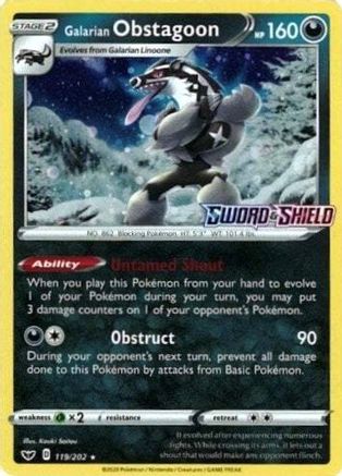 Galarian Obstagoon - 119/202 (Cosmos Holo) 119 - Holofoil