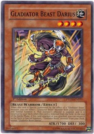 Gladiator Beast Darius (PTDN-EN031) - Phantom Darkness 1st Edition