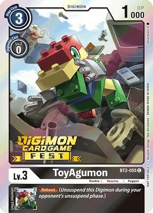 ToyAgumon (Digimon Card Game Fest 2022) (BT2-055) - Release Special Booster 1.0 Foil