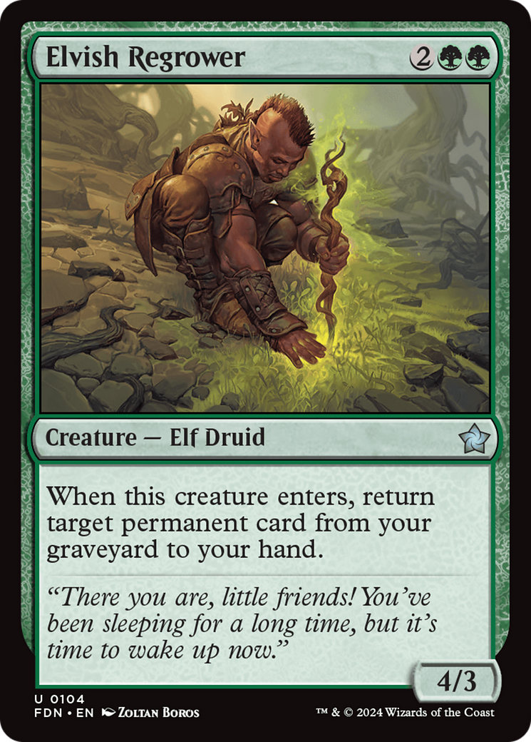 Elvish Regrower (FDN-104) -  Foil