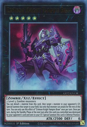 Crimson Knight Vampire Bram (GFP2-EN138) - Ghosts From the Past: The 2nd Haunting 1st Edition