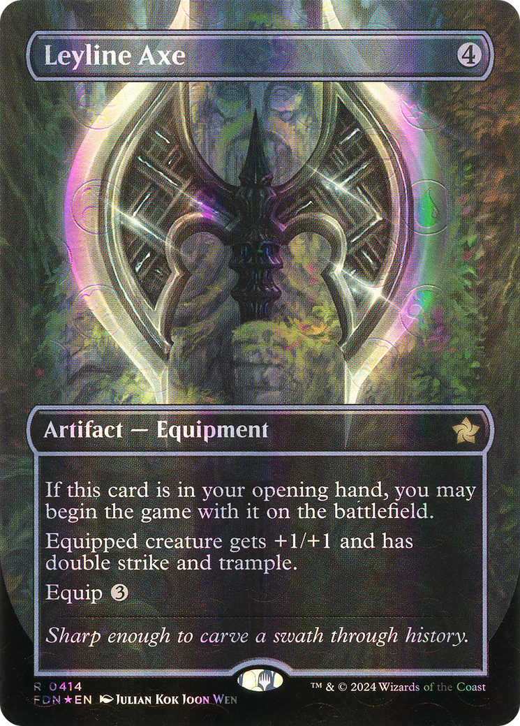 Leyline Axe (FDN-414) -  (Borderless) Foil