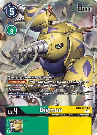 Digmon (Alternate Art) (BT8-051) - New Awakening Foil