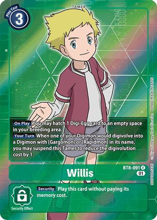 Willis (Box Topper) (BT8-091) - New Awakening Foil