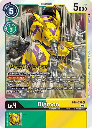 Digmon (BT8-051) - New Awakening Pre-Release Cards Foil