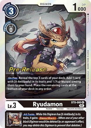 Ryudamon (BT8-060) - New Awakening Pre-Release Cards Foil